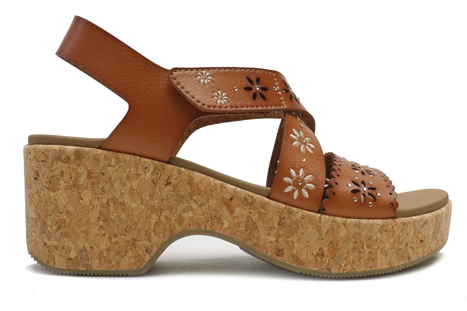 Women's floral cork sandal